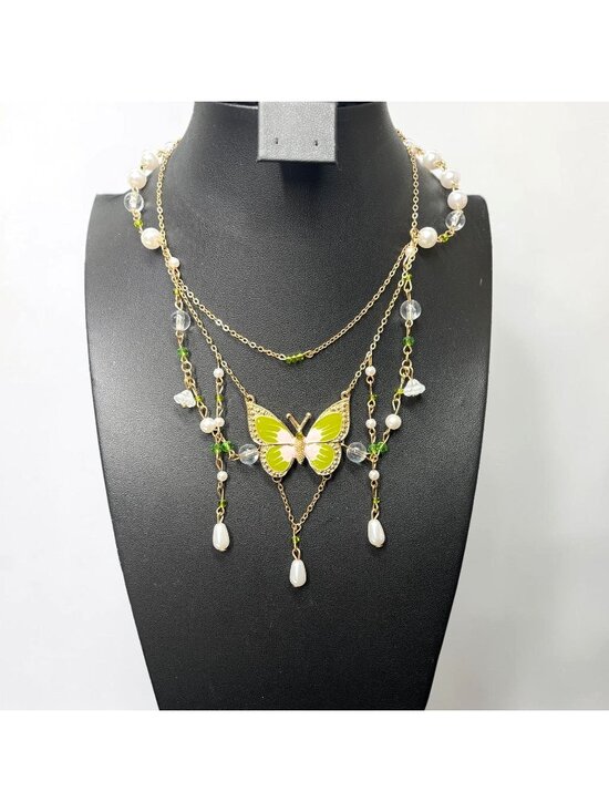 N/A Jewelry - Fairycore Butterfly Statement Necklace Cottagecore Woodland Fairy Coquette Y2K